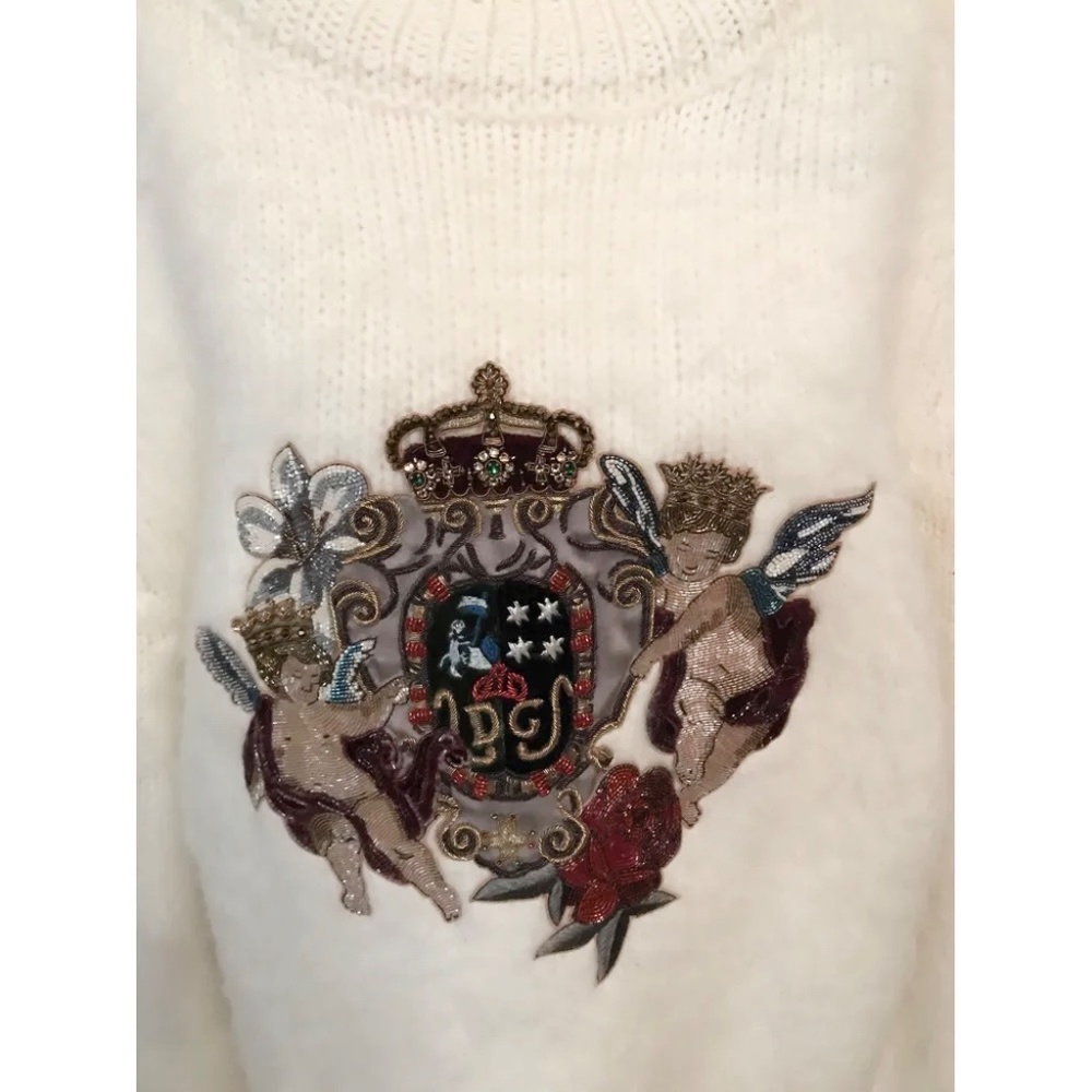 Dolce Gabbana Cashmere Embellished Turtleneck L - Picture 2 of 6